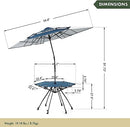 ARROWHEAD OUTDOOR KKS0294U 8FT BEACH UMBRELLA + FOLDING TABLE KKS0294U - BLUE - Like New