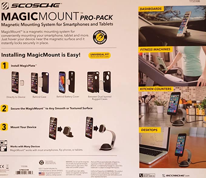 Scosche MagicMount Pro Pack magnetic system for smartphones - Scratch & Dent
