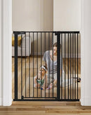 COMOMY 42" EXTRA TALL BABY GATE FOR STAIRS, FITS 29.5" TO 43.3" OPENING; BLACK - Like New