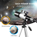 Astronomical Telescope 70mm Aperture 400mm AZ Mount Refracting Telescope - Brand New