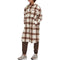 Levi's Women's Long Plaid Flannel Shirt Jacket Cream Plaid M - Brand New