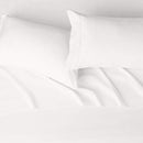AMAZON BASICS 4 PIECE DELUXE MICROFIBER BED SHEETS QUEEN SIZE, SOLID - CREAM - Brand New