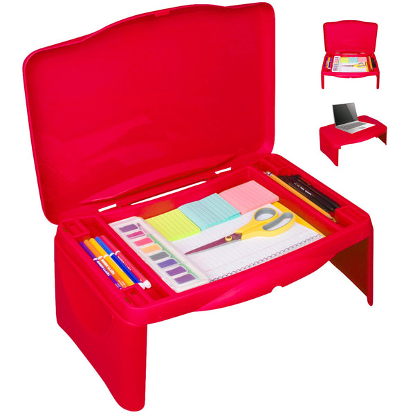 GENERIC AEROLIFE FOLDING LAP DESK FOLDABLE TABLE FOR WORK STUDY GAMING RED - Like New