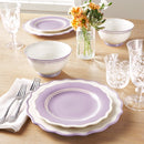 THE PIONEER WOMAN AINSLEY 12-PIECE CERAMIC DINNERWARE SET, IRIS - PURPLE - Like New