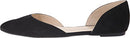 NINE WEST WOMEN'S STARSHIP SUEDE BALLET FLAT, SIZE: WOMEN 11, BLACK NUBUCK - Like New