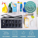 CleverMade Eco 24L Collapsible Reusable Plastic Grocery Shopping Baskets 3 Pack - Like New