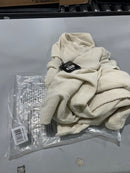 BLUE ICE PREMIUM CLOTHING BLUE ICE WAFFLE KNIT HOODED SWEATER - M - NATURAL - Brand New