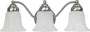 Capital Lighting 1363MN-117 Brady Faux White Alabaster Glass, Matte Nickel - Brand New