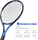 OPPUM ADULT CARBON FIBER TENNIS RACKET SUPER LIGHT WEIGHT RACQUETS - BLACK/BLUE - Brand New