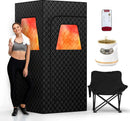 ESSEN BLISSED PORTABLE STEAM SAUNA HOME SAUNA TENT 3L 1500W STEAMER - BLACK - Like New