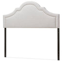 Baxton Studio Jardan Fabric Upholstered Headboard, Full, Greyish Beige - Brand New