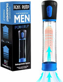 Electric Penis Vacuum Pump Automatic Penis Enlargement 3 Suction 8150 - BLUE Like New