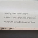 OFFICE DEPOT 1/2" BINDING COMBS BLACK 85 SHEET CAPACITY 100 COUNT 535-192 BLACK - Brand New