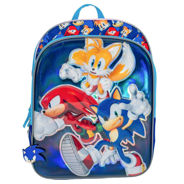 SEGA SONIC THE HEDGEHOG KIDS' 10L SINGLE BACKPACK - BLUE - Brand New