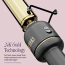 Hot Tools Extended Barrel 1" Curling Wand, Waves, HTIR8017G - BLACK/GOLD - Like New