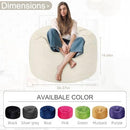 HABUTWAY Bean Bag Chair 3Ft Luxurious Velvet Ultra Soft Fur with Memory Foam - Like New