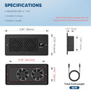 MATULSA Register Booster Fan for 4" x 10" Register Holes Remote Control - BLACK - Brand New