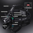 WWOAA SUPER BRIGHT HEADLAMP RECHARGEABLE 99000 HIGH LUMENS LED HEAD LAMP - BLACK - Like New