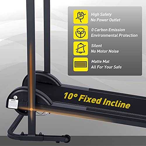 KOTIA MANUAL TREADMILL - SMALL FOLDABLE TREADMILL GHN213 - BLACK - Like New