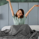CYMULA WEIGHTED BLANKET ADULTS (15LBS 60"X80" QUEEN SIZE) - COOLING BREATHABLE - Like New