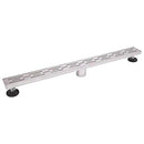 B&K 36" Chrome Shower Drain 36"- Offset Linear Pattern B082Q47MR3 - Silver - Like New