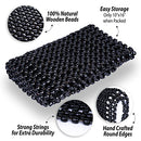 ZONE TECH ZONETECH BLACK WOODEN BEADED COMFORT SEAT COVER SE6-84 - Like New