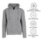 BLUE ICE MEN’S FLEECE-LINED FULL-ZIP HOODIE - SIZE: MEN M - CHARCOAL - Brand New