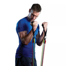 IGNITE BY SPRI RESISTANCE 3 IN 1 BAND KIT MEDIUM LATEX TUBES - BLUE/YELLOW/PINK - Like New