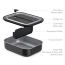 BENTGO MICROSTEEL LUNCH BOX, CARBON BLACK, 41 OZ. - BLACK STAINLESS STEEL - Like New