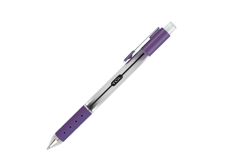 TUL RETRACTABLE GEL PENS MEDIUM POINT 0.7 MM 4 PENS - BLACK/NAVY/PURPLE/LAVENDER - Brand New