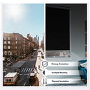 Acholo Blackout Roller Shades Cordless Blinds 28 x 72 Inch - Black - Brand New