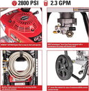 Simpson Cleaning MS60773(-S) MegaShot 2800 PSI Gas Pressure Washer - Red/Black - Like New