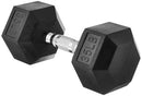 AMAZON BASICS RUBBER HEX DUMBBELL HAND WEIGHT - BLACK - Like New