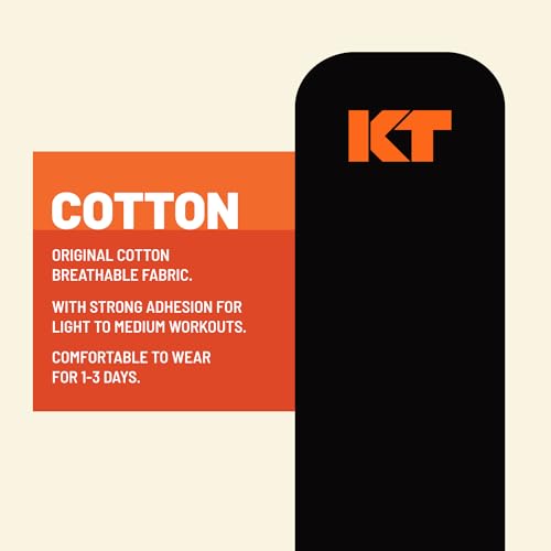 KT Tape Original Cotton Elastic Kinesiology Athletic Tape, 20 Count, 10” Strips - Brand New