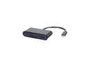 C2G USB C to HDMI and VGA Adapter Converter with Power Delivery - Black