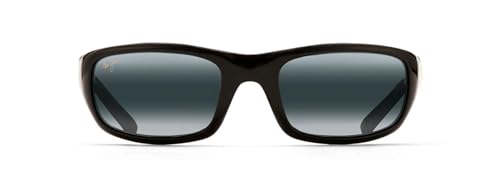 MAUI JIM STINGRAY 103-02 FRAME GLOSS BLACK LENSES NEUTRAL GREY 55/22MM - Like New