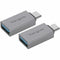TARGUS® USB-C TO USB-A ADAPTERS, SILVER, PACK OF 2 ADAPTERS, ACA979GL - Like New
