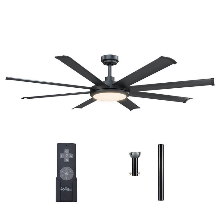 PARROT UNCLE 60" BLACK LED INDOOR CEILING FAN WITH REMOTE 8 - Scratch & Dent