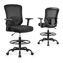 WINRISE DRAFTING TALL OFFICE CHAIR FOR STANDING DESK COMPUTER CHAIR - BLACK - Like New