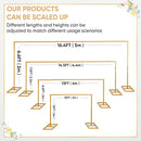 Suuwoee Wedding Arch Backdrop Stand, 10x10Ft Adjustable Backdrop, GM-2-GOLD - Like New