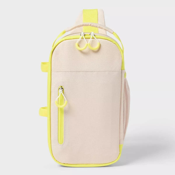 SUN SQUAD 6 CANS/4.5QT SOFT SIDED COOLER - BEIGE / YELLOW - Scratch & Dent