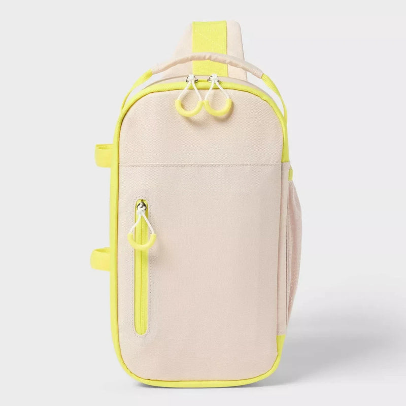 SUN SQUAD 6 CANS/4.5QT SOFT SIDED COOLER - BEIGE / YELLOW - Scratch & Dent