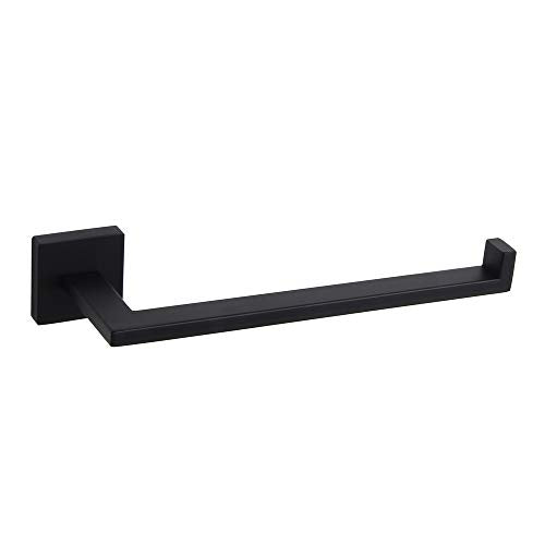 GERZWY MODERN BLACK TOWEL HOLDER SUS304 STAINLESS STEEL CONTEMPORARY IG1806-BK - Like New