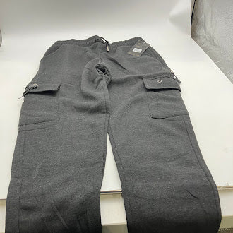 G-MAN MENS JOGGER HEAVY WEIGHT FLEECE CARGO POCKET SWEAT SIZE 2XL - DARK GRAY - Brand New