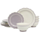 THE PIONEER WOMAN AINSLEY 12-PIECE CERAMIC DINNERWARE SET, IRIS - PURPLE - Like New