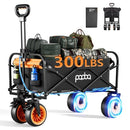 Electric Assistance Collapsible Folding Garden Wagon 300LBS Grocery Cart Black - Like New