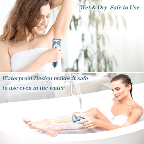 AKUNBEM ELECTRIC RAZORS WOMEN LEGS BIKINI TRIMMER SHAVER WOMEN - BLUE - Like New