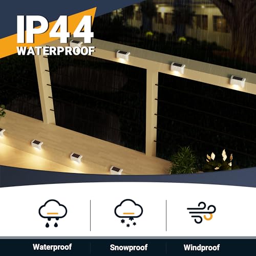 SOPLEX SOLPEX SOLPEX SOLOLAR FENCE LIGHTS OUTDOOR 16 PACK - WHITE - Like New