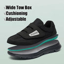 AIPAISTEPS MENS DIABETIC SHOES HOOK&LOOP STRAP WALKING SHOES - SIZE 11XW - BLACK - Like New
