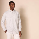 AMAZON ESSENTIALS MEN'S SLIM-FIT LONG-SLEEVE OXFORD SHIRT WITH POCKET - GRAY L - Brand New